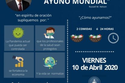 Ayuno mundial Covid-19 convocado por la Iglesia de Jesucristo de los Santos de los Últimos Días