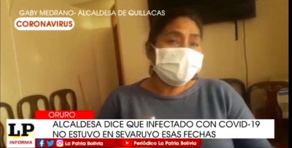 Paciente con coronavirus en Quillacas según la Alcaldesa