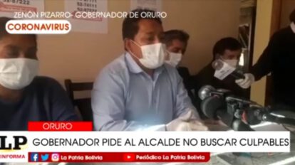 Gobernador invita al alcalde de Oruro a reunirse por caso de Covid-19