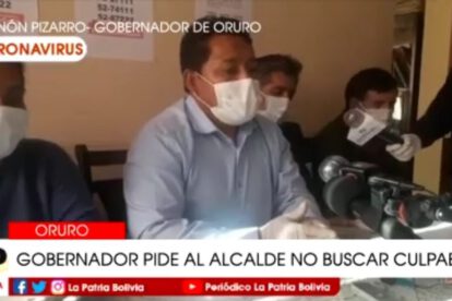 Gobernador invita al alcalde de Oruro a reunirse por caso de Covid-19