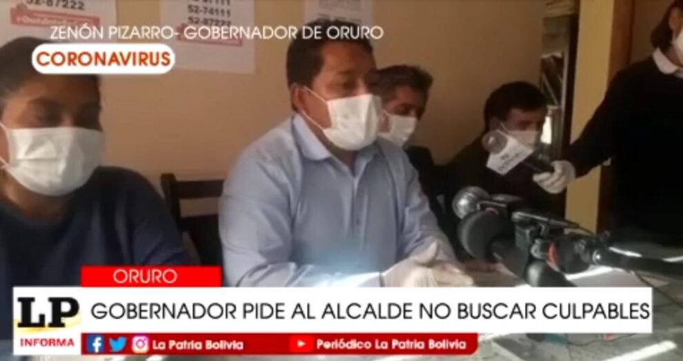 Gobernador invita al alcalde de Oruro a reunirse por caso de Covid-19