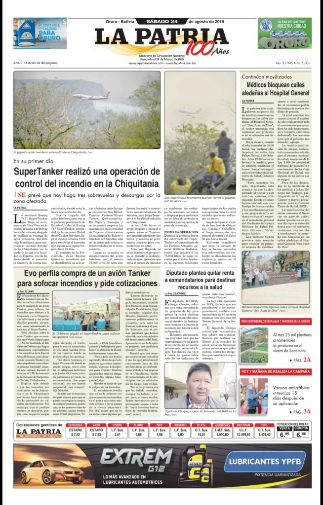 Nuestra portada del 24 de agosto