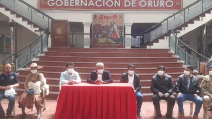 Covid-19 en Oruro: Conferencia de prensa en la Gobernación