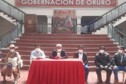 Covid-19 en Oruro: Conferencia de prensa en la Gobernación