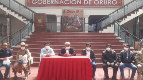 Covid-19 en Oruro: Conferencia de prensa en la Gobernación