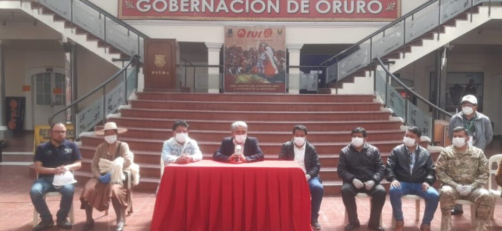 Covid-19 en Oruro: Conferencia de prensa en la Gobernación