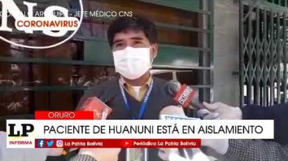 Paciente de Huanuni con coronavirus permanece aislada