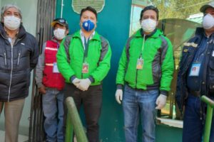 Cámara de desinfección en la Cooperativa Paulo VI