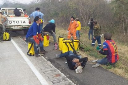 Voluntarios argentinos en Chiquitanía colaboran en el apagado de incendios