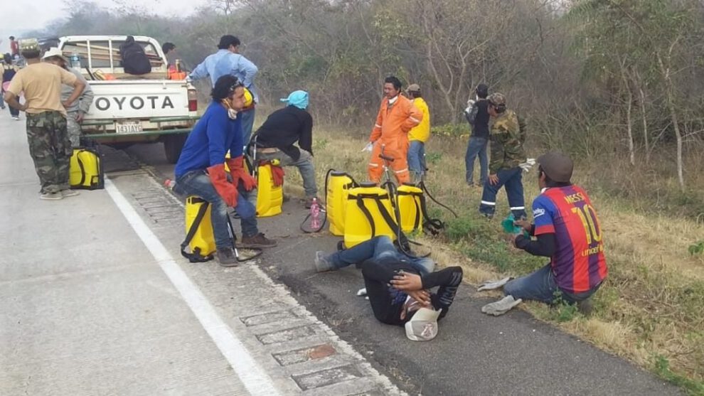 Voluntarios argentinos en Chiquitanía colaboran en el apagado de incendios