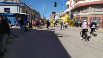 Control de la cuarentena en Oruro