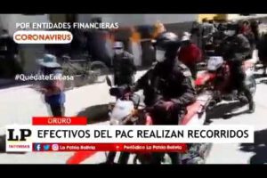 Controles PAC Oruro para evitar aglomeraciones