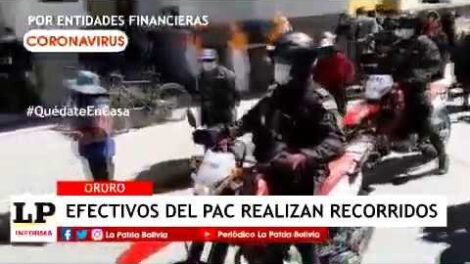 Controles PAC Oruro para evitar aglomeraciones