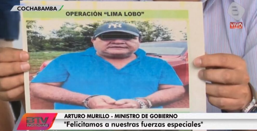Lima Lobo aprehendido por narcotráfico en Beni