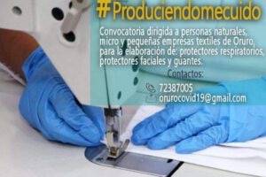 Producción de insumos de bioseguridad en Oruro