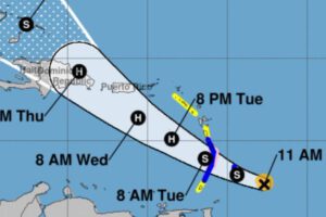Tormenta Dorian aumenta intensidad de vientos hacia Puerto Rico