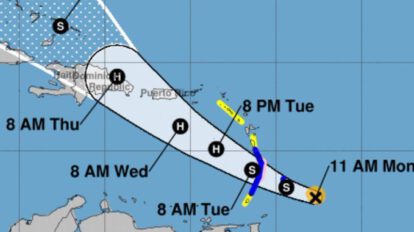 Tormenta Dorian aumenta intensidad de vientos hacia Puerto Rico