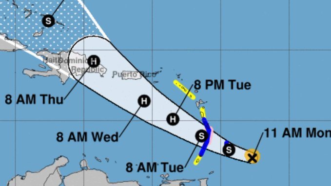 Tormenta Dorian aumenta intensidad de vientos hacia Puerto Rico