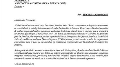 Asociación Nacional de la Prensa recibe respuesta del Ministerio de la Presidencia