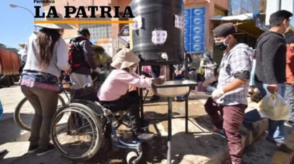 Cuarentena en Oruro durante el día de abastecimiento