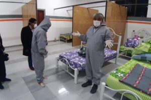 Centro de Aislamiento Huanuni inspeccionado por Iván Arias
