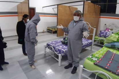Centro de Aislamiento Huanuni inspeccionado por Iván Arias