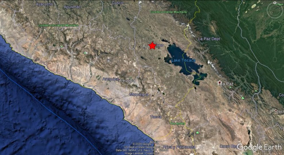Sismo en Perú registrado al sur de Perú