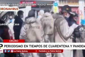 Trabajo de prensa en pandemia en Oruro