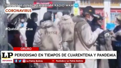 Trabajo de prensa en pandemia en Oruro