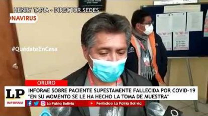 Mujer no murió por Covid-19 en Oruro