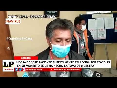 Mujer no murió por Covid-19 en Oruro