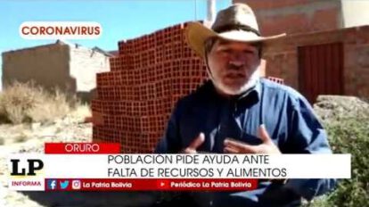 Falta de alimentos en Oruro durante la cuarentena