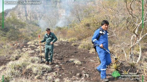 Evo Morales Chiquitanía apagando fuego