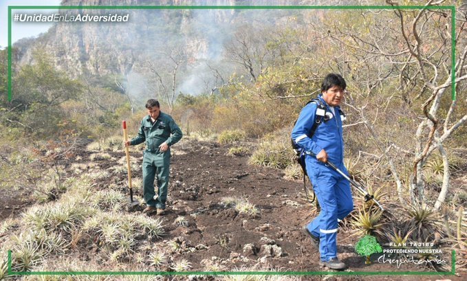 Evo Morales Chiquitanía apagando fuego