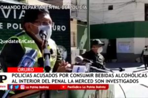 Policías acusados de consumir bebidas alcohólicas en el penal La Merced
