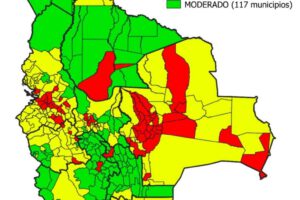 Mapa del segundo reporte de riesgo sobre el Covid-19