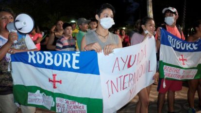 Sectores de la población boliviana que piden ayuda internacional ante el desastre nacional