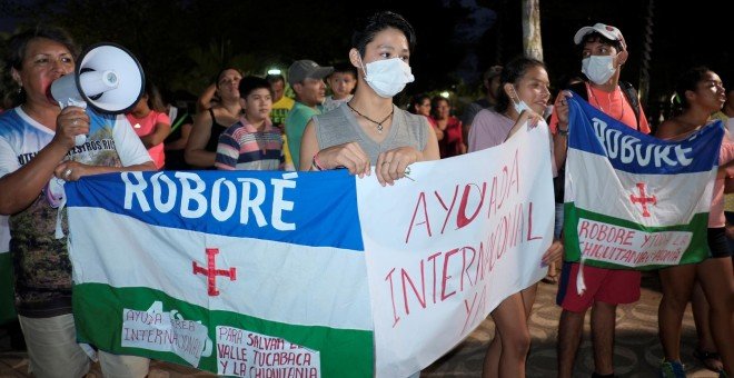 Sectores de la población boliviana que piden ayuda internacional ante el desastre nacional