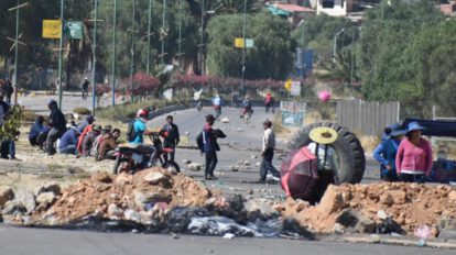 Bloqueo al ingreso del botadero de Cochabamba