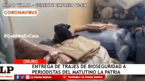 Trajes de bioseguridad para periodistas de LA PATRIA