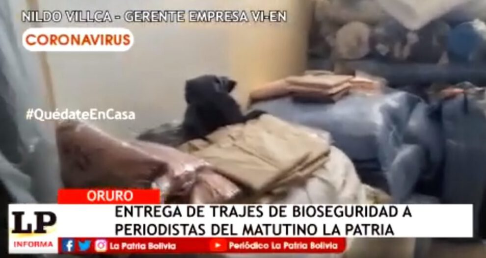 Trajes de bioseguridad para periodistas de LA PATRIA