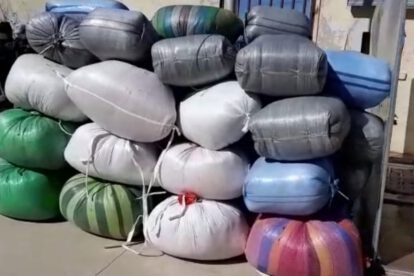 Decomiso de coca prensada en Challapata