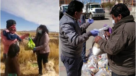 Bolsas solidarias Oruro entregadas por alcalde y concejales