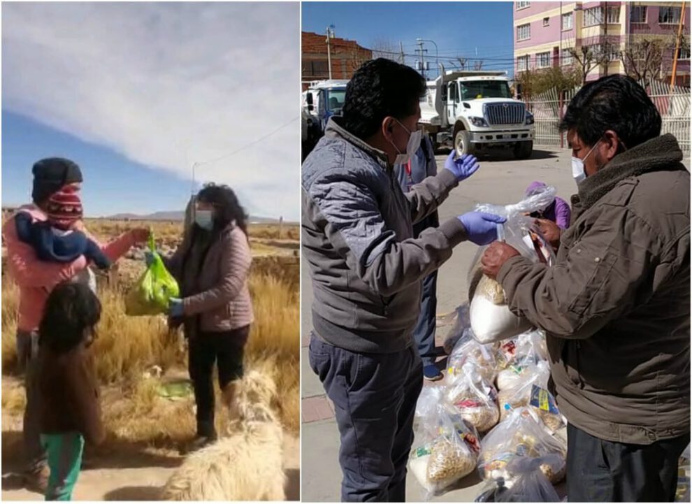 Bolsas solidarias Oruro entregadas por alcalde y concejales