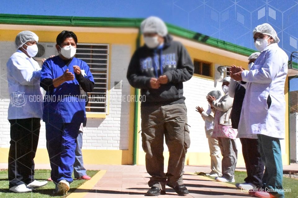 Paciente recuperado de Covid-19 en Oruro