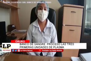 Plasma para pacientes con Covid-19 en Oruro