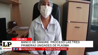 Plasma para pacientes con Covid-19 en Oruro