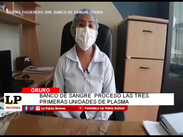 Plasma para pacientes con Covid-19 en Oruro