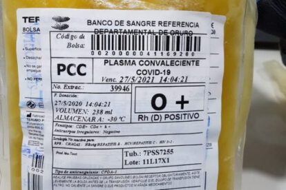 Donadores de plasma para pacientes críticos con Covid-19