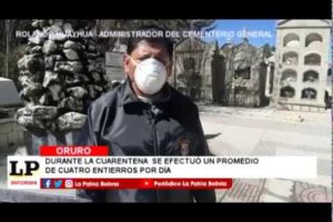 Entierros en Oruro durante la cuarentena